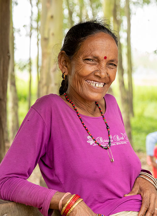 Nepalese woman smiling